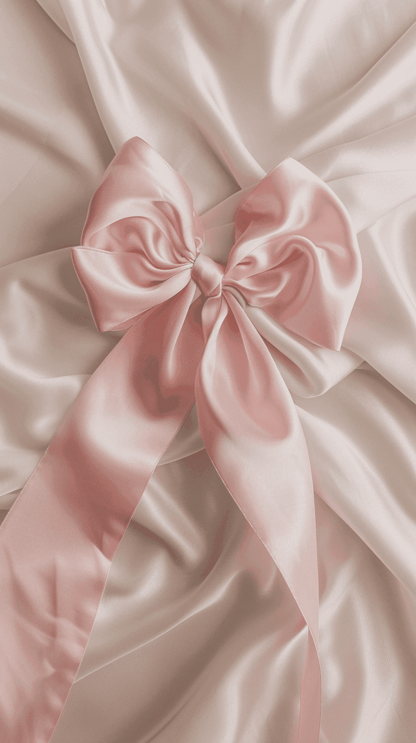 Coquette Wallpaper 17 - Pink Bows Ribbons Vintage Pinterest Aesthetic Phone Background HD