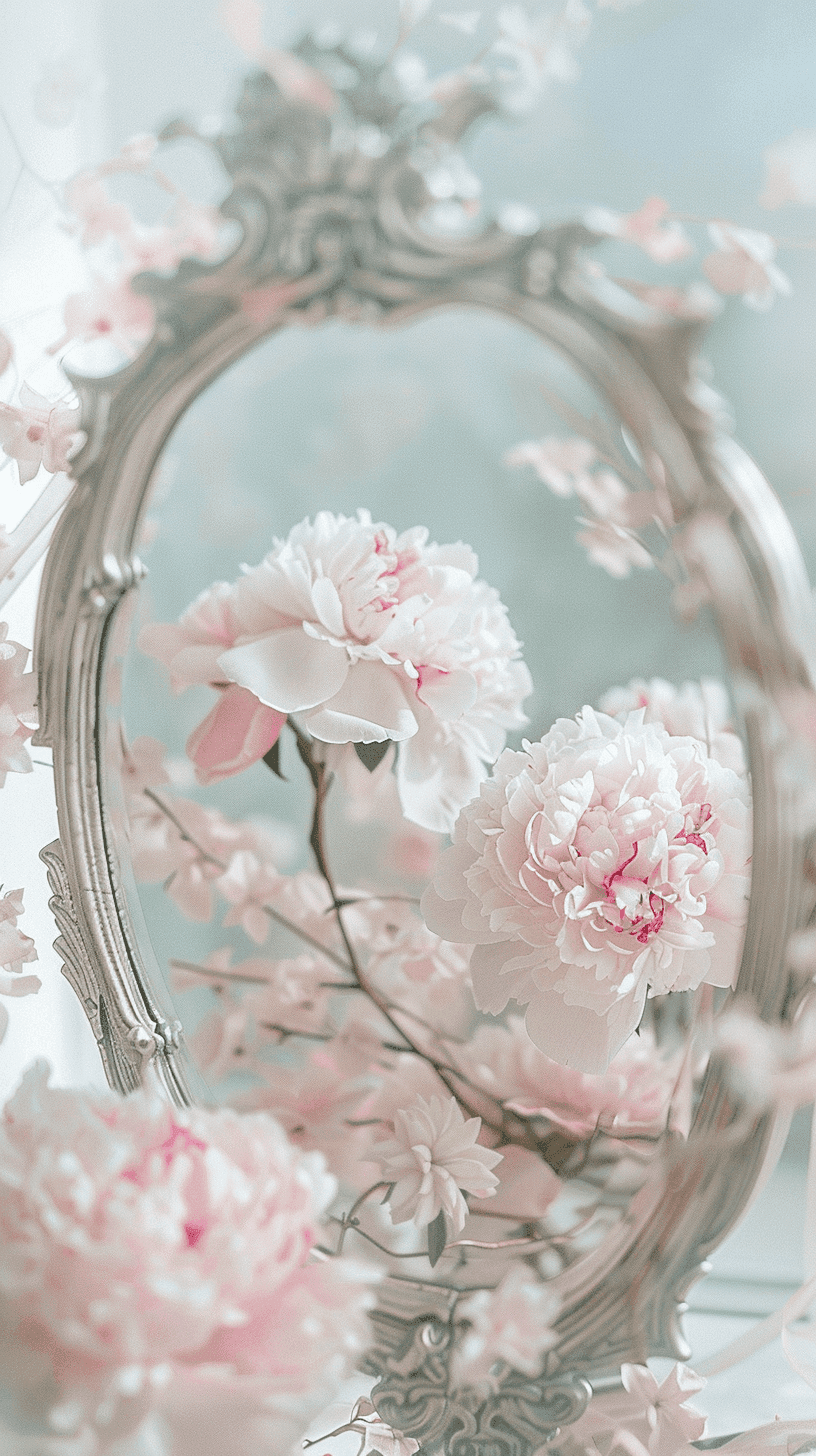 Coquette Wallpaper 6 - Pink Bows Ribbons Vintage Pinterest Aesthetic Phone Background HD