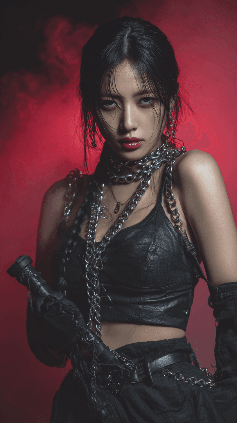 KPop Demon Hunters Wallpaper 17 - HUNTR/X and Saja Boys HD Phone Background