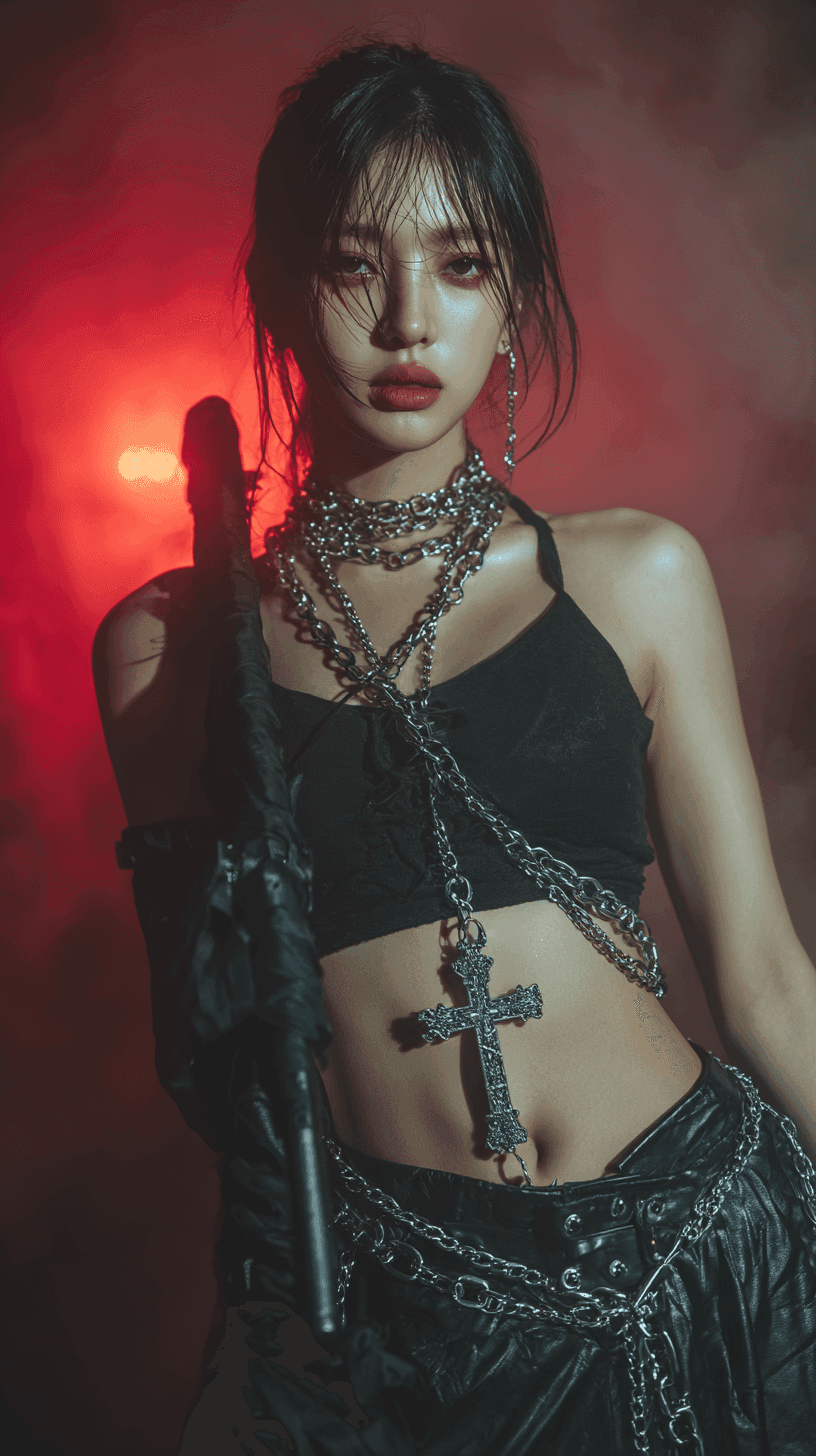 KPop Demon Hunters Wallpaper 20 - HUNTR/X and Saja Boys HD Phone Background