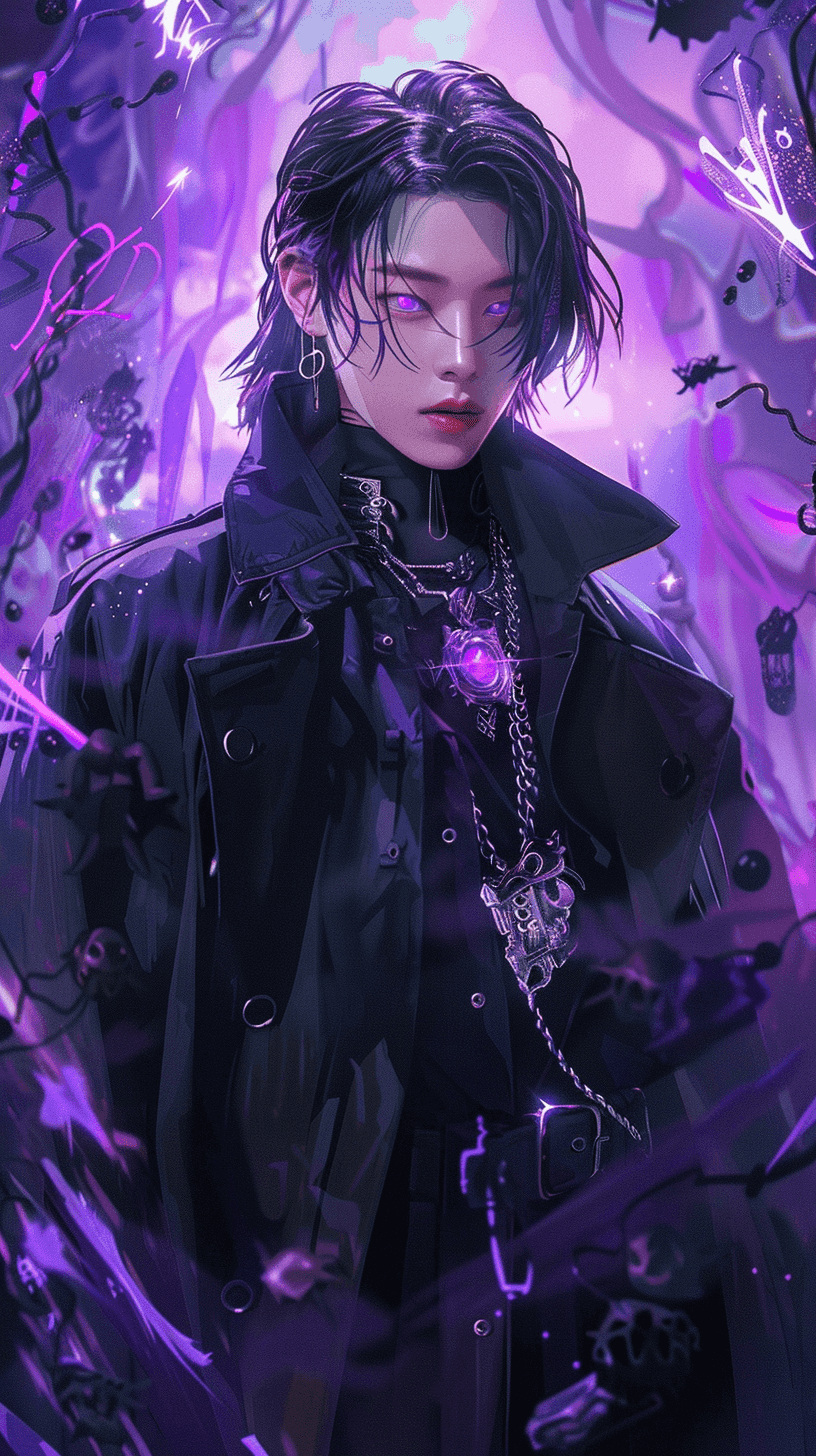 KPop Demon Hunters Wallpaper 27 - HUNTR/X and Saja Boys HD Phone Background