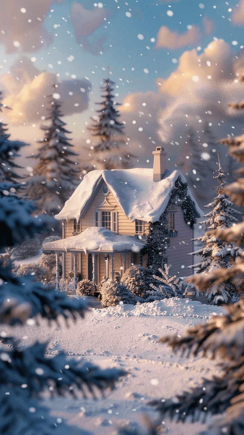 Peppa Pig House Wallpaper 14 - Cute Red House on the Hill Phone Background HD