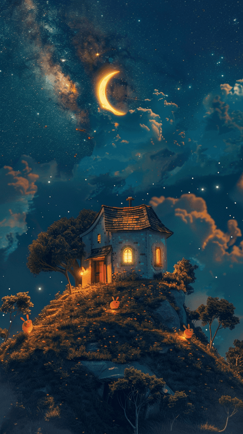 Peppa Pig House Wallpaper 17 - Cute Red House on the Hill Phone Background HD
