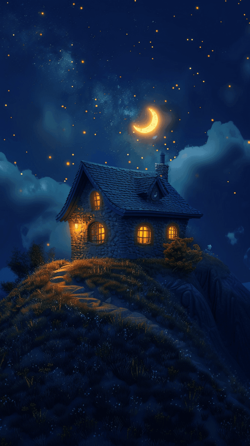 Peppa Pig House Wallpaper 19 - Cute Red House on the Hill Phone Background HD