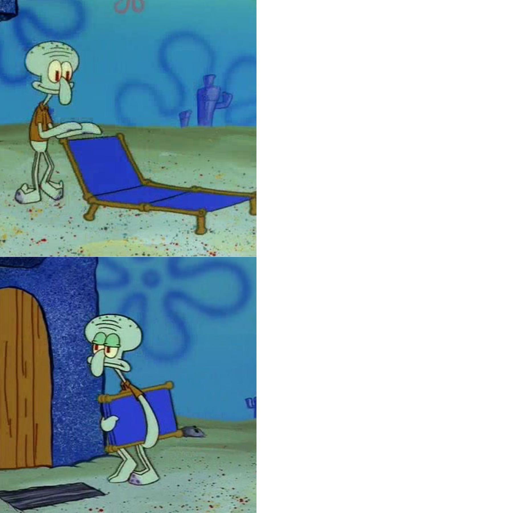 Squidward Leaving