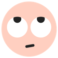 TikTok Face With Rolling Eyes emoji - shortcode [facewithrollingeyes]